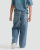 image 3 of F&F Boys Cotton Rich Wide Leg Denim Jeans in Blue