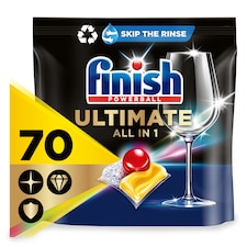 Finish Ultimate All In One Dishwasher Tablets Lemon 70Pk 903G