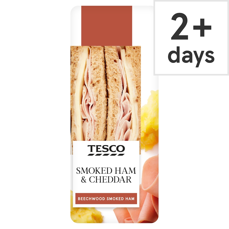 Tesco Smoked Ham And Cheddar Cheese Sandwich
