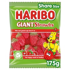 Haribo Giant Strawbs Fruit Gums 175G