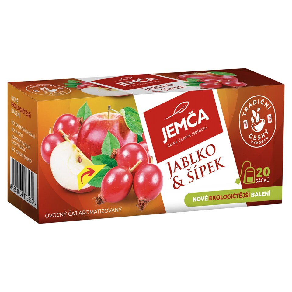 Jemča Jablko a šípek ovocný čaj aromatizovaný 20 x 2g (40g)
