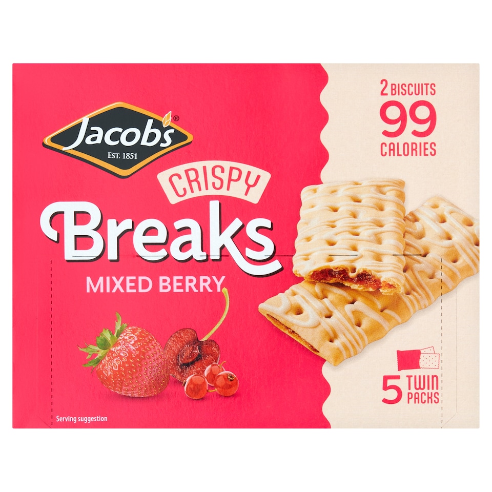 Jacobs Crispy Breaks Mixed Berry 125g