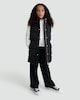 image 3 of F&F Girls Hooded Puffer Shower Resistant Gilet in Black