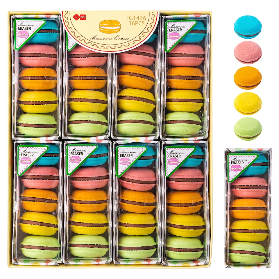 3D Macaroons Erasers