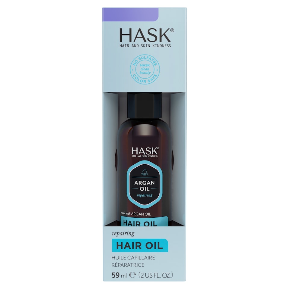 Hask Pure Organic Argan Oil Repairing Shine Hair Oil 59ml