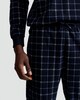 image 2 of F&F Fleece Check Top and Cuffed Joggers Lounge Set in Blue