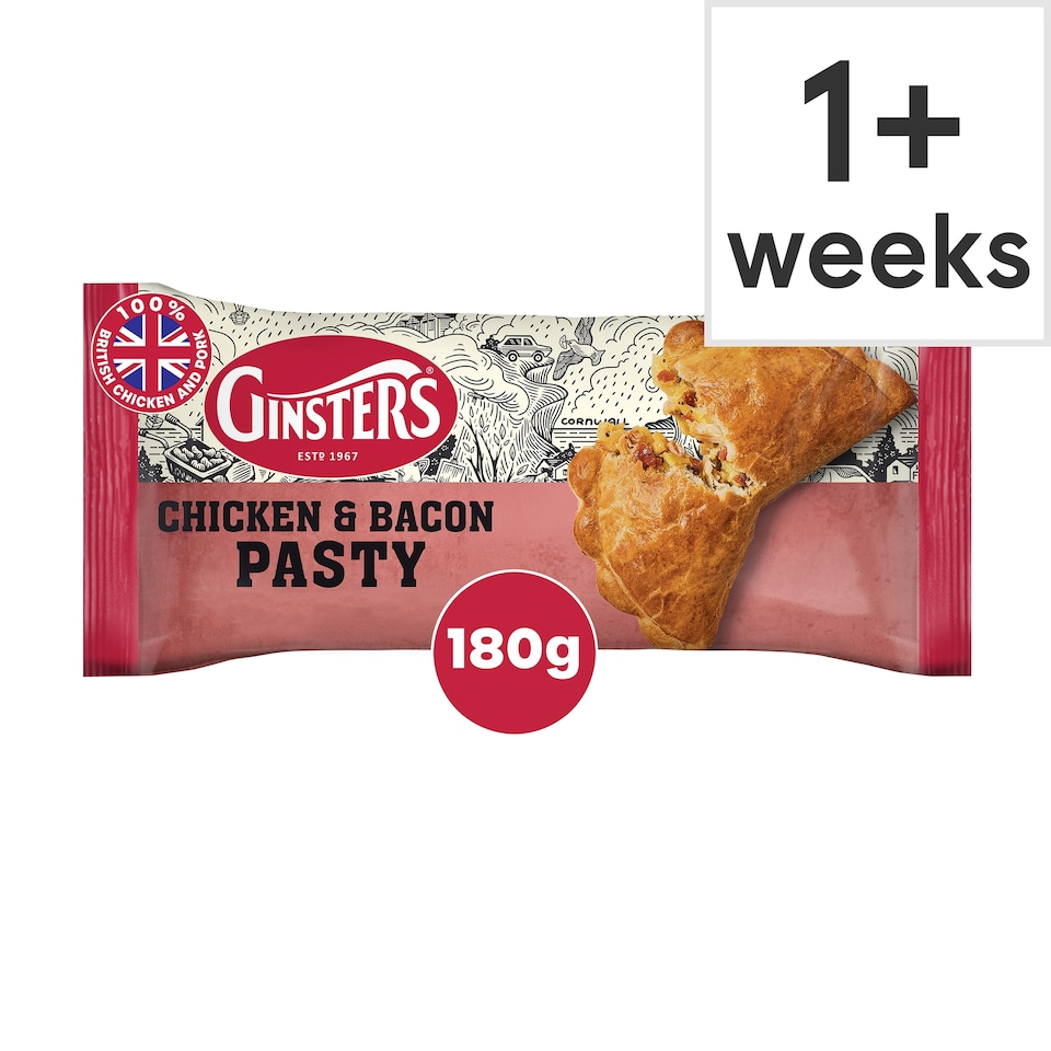 image 1 of Ginsters Chicken & Bacon Pasty 180G