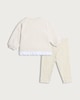 image 2 of F&F Baby 2-Piece Cotton Blend Farmyard Print Sweatshirt and Leggings Set in Cream