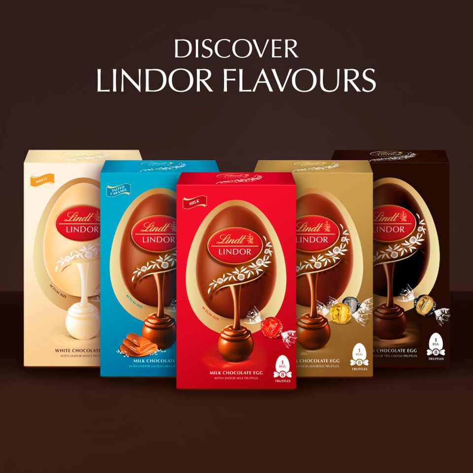 image 1 of Lindt Lindor Dark Chocolate Egg with 70% Cocoa Truffles 260g