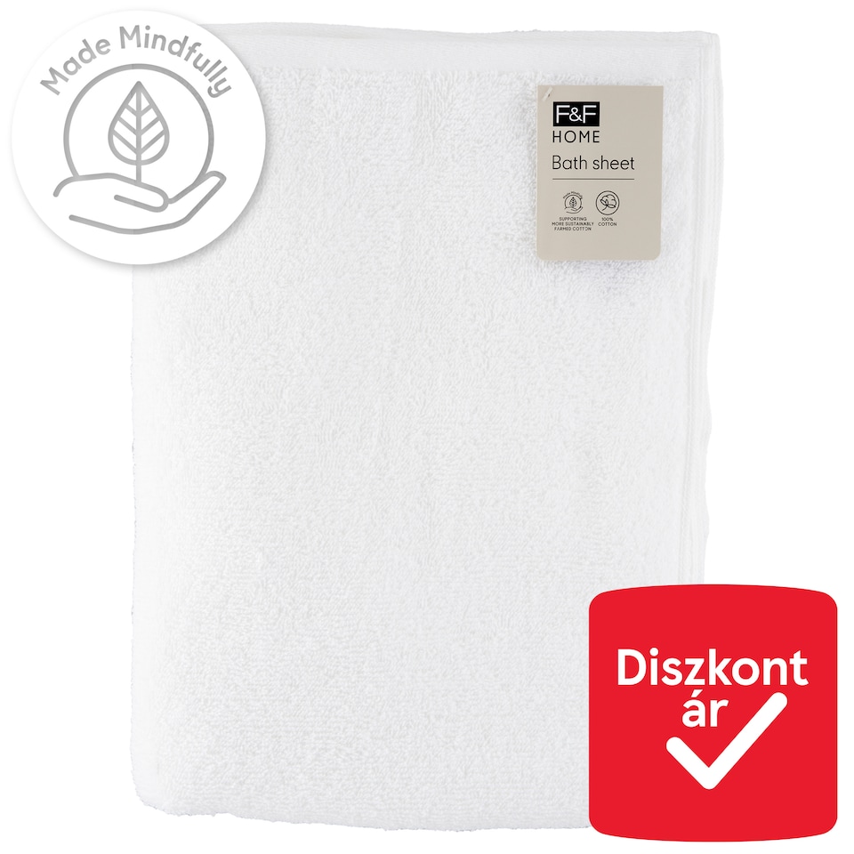 F&F Home Basics fehér fürdőlepedő 100 cm x 140 cm