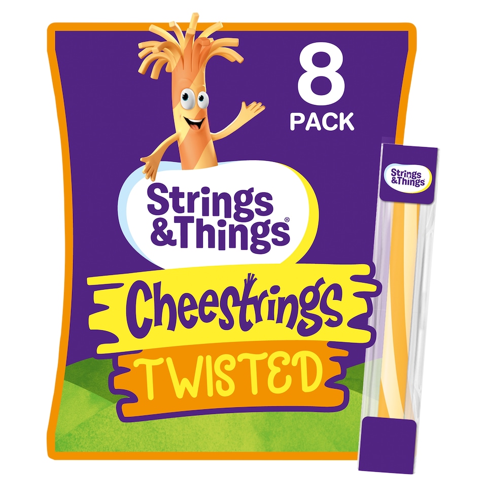 image 1 of Cheestrings Twisted Cheese Snacks 8Pk 160G