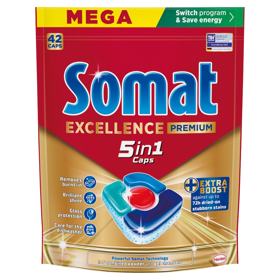 Somat 5in1 Excellence mosogatógép kapszula 42 db  1. kép