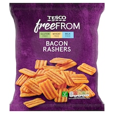 Tesco Free From Bacon Rashers Snacks 150g