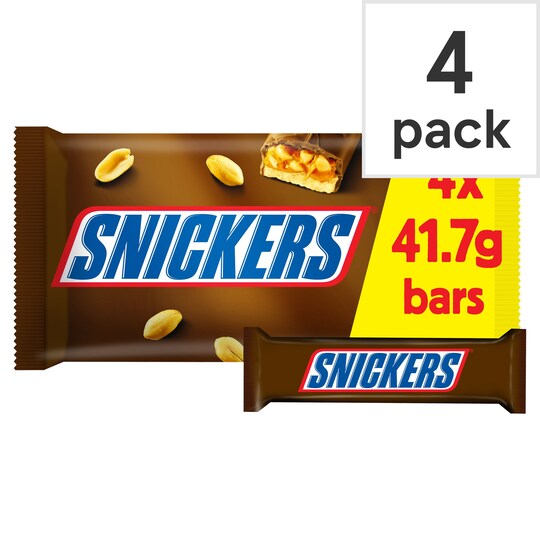 Snickers 4 Pack 166.8G Tesco Groceries