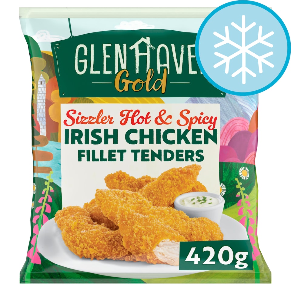 Glenhaven Gold Sizzler Hot & Spicy Irish Chicken Fillet Tenders 420g