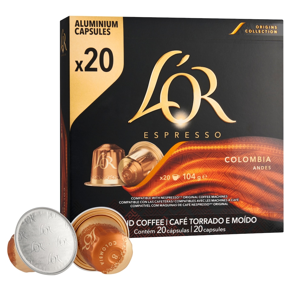 Obrázek 1 pro produkt L'OR Espresso Colombia Andes pražená mletá káva v kapslích 20 ks 104g