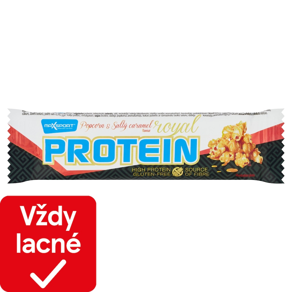 image 1 of MaxSport Royal Protein Bar Popcorn & Salty Caramel Flavour 60 g