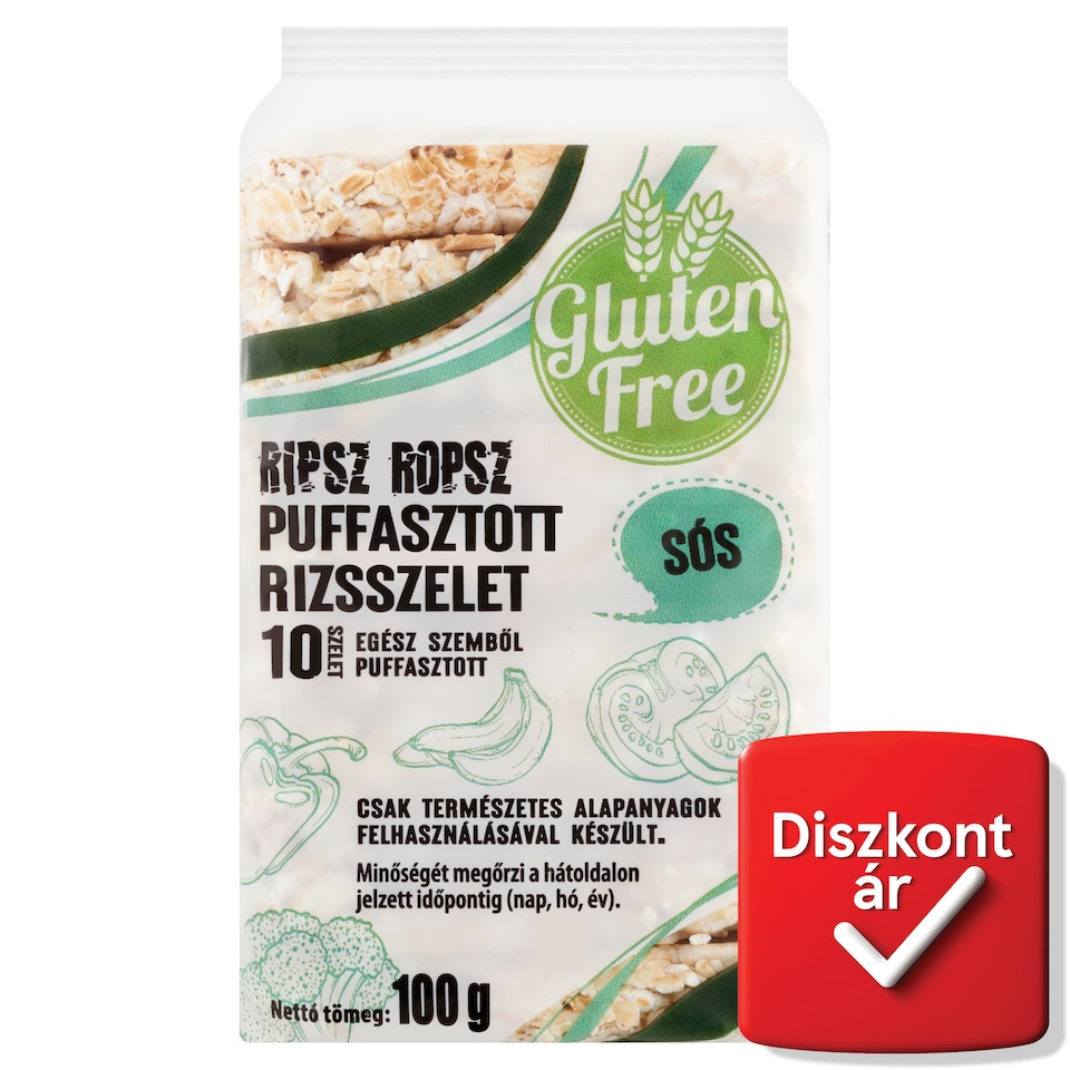 Ripsz Ropsz sós puffasztott rizsszelet 100 g  1. kép