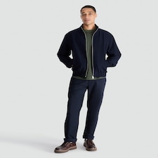 F&F Zip-Through Harrington Jacket in Navy