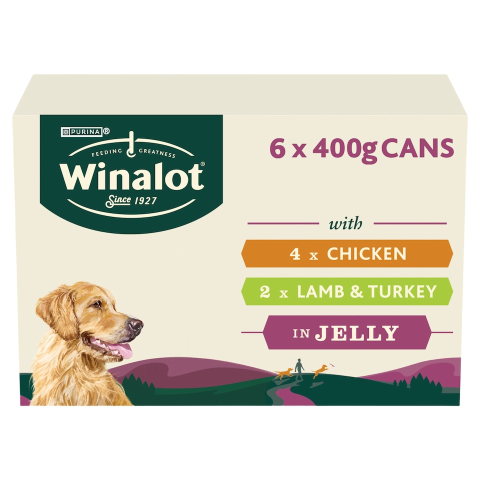 image 1 of WINALOT® Classics Meat in Jelly Wet Dog Food 6x400g