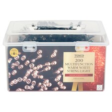 Tesco 200 Mfunction Warm White Lights