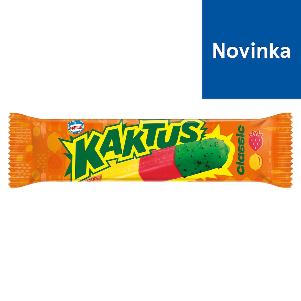 Nestlé Kaktus Classic Frozen Water Cream with Lemon Flavor and Strawberry Sorbet 45 ml