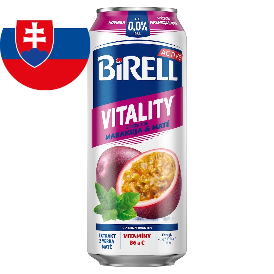 Birell 0.0 Energy marakuja & maté 0,5 l