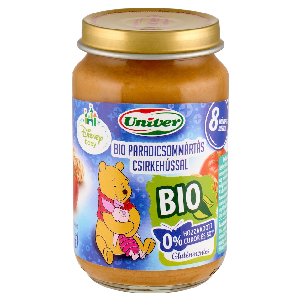 Univer Disney Baby bio paradicsommártás csirkehússal bébiétel, 8 hónapos kortól 163 g  1. kép