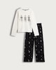 image 1 of Wednesday Pure Cotton Pyjama Set in Multi