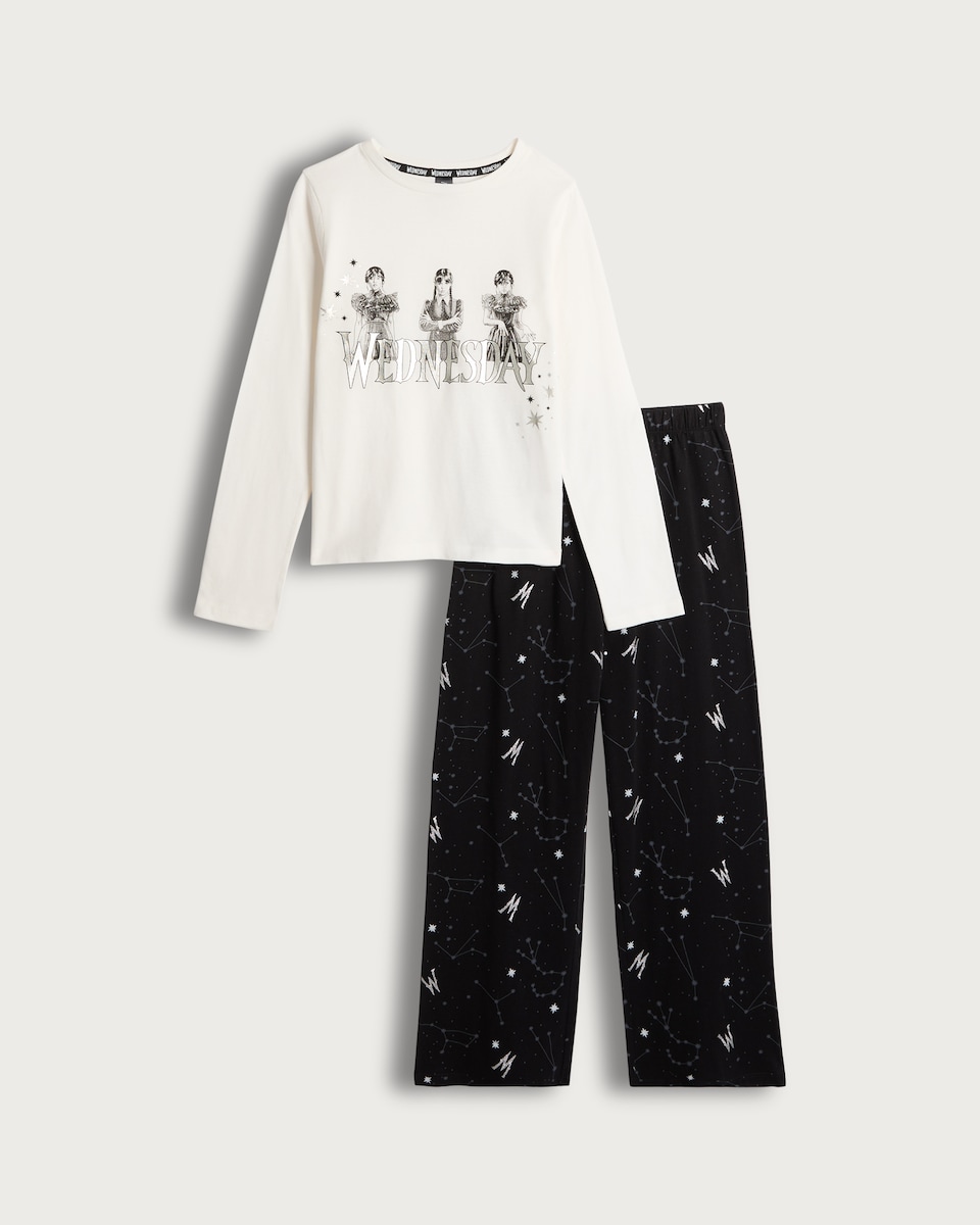 image 1 of Wednesday Pure Cotton Pyjama Set in Multi