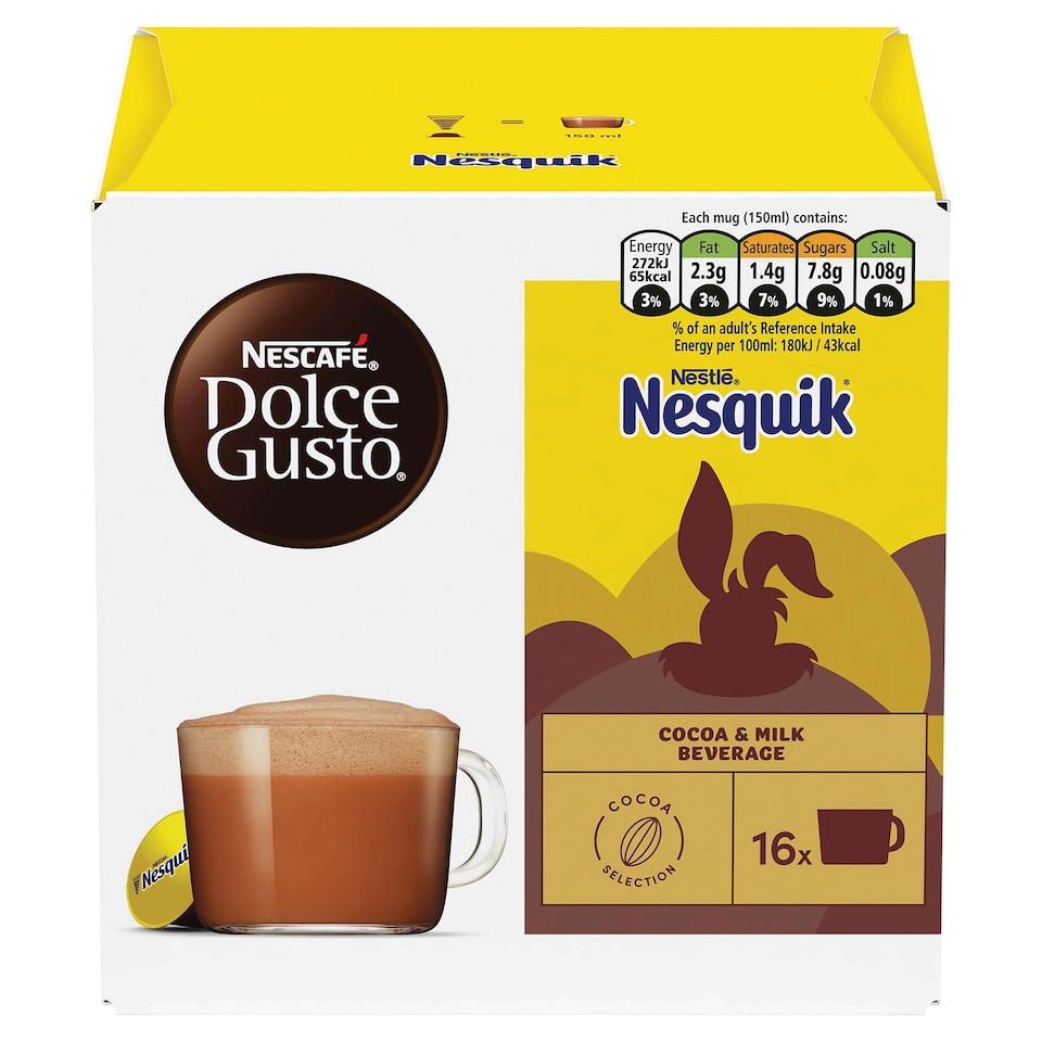 image 1 of Nescafe Dolce Gusto Nesquik Chocolate Pods X16 256G