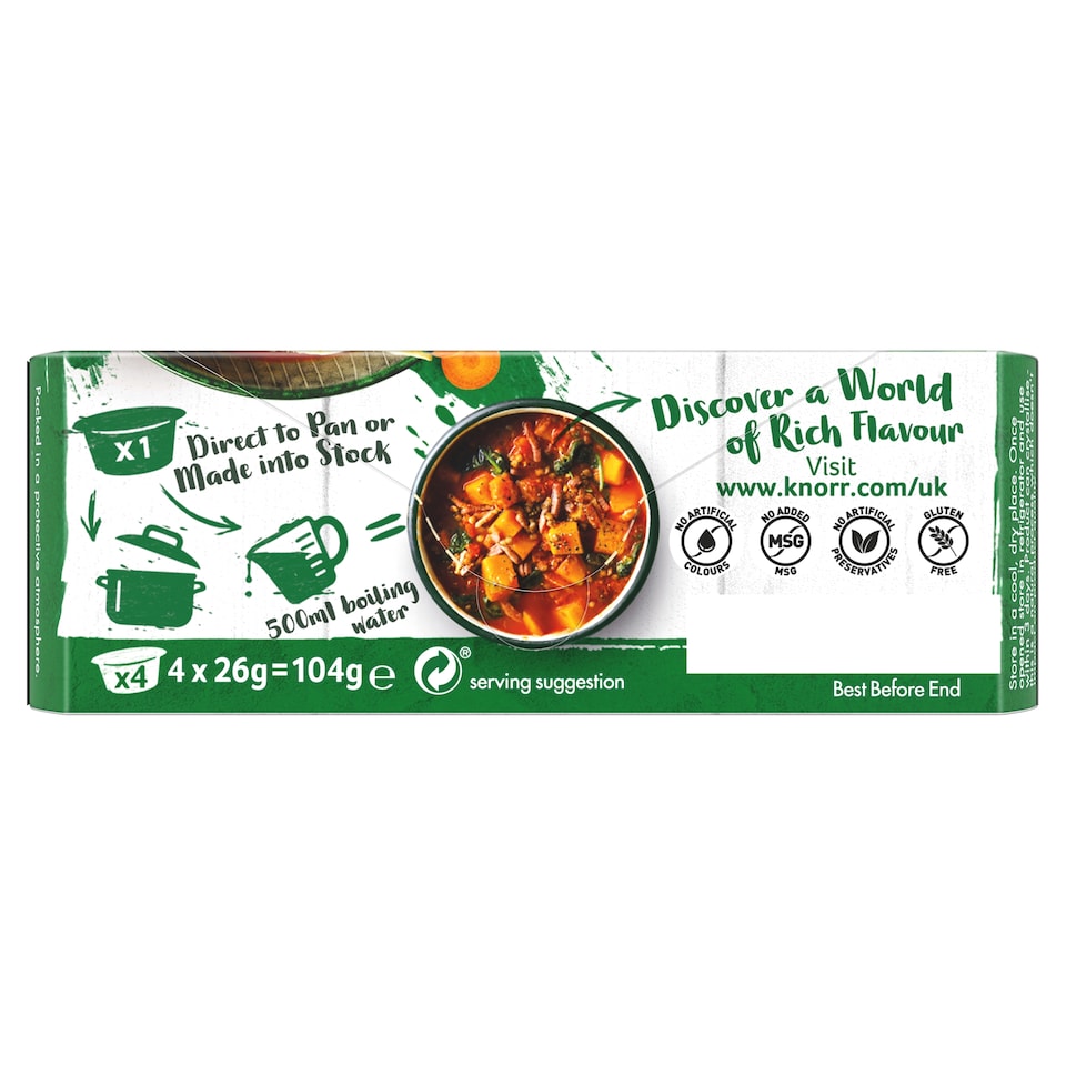 image 1 of Knorr Organic Vegetable Stock Pot 4x26g