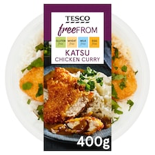 Tesco Free From Katsu Chicken Curry Rice Ready Meal 400G