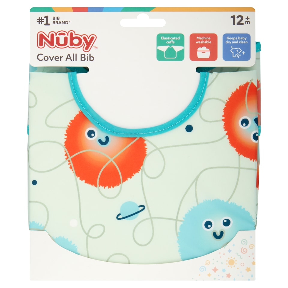 image 1 of Nuby Coverall Bib 12 Months Plus