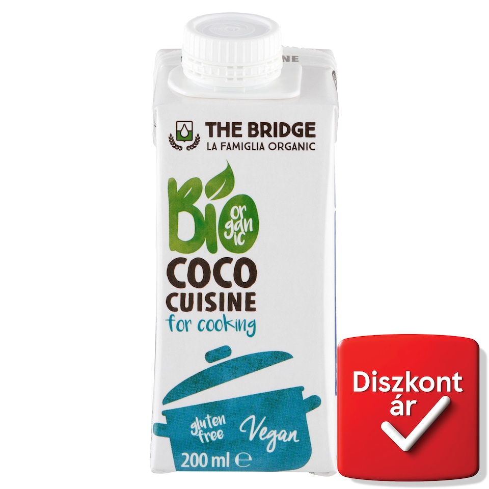 The Bridge UHT gluténmentes bio kókusz főzőtejszín 200 ml