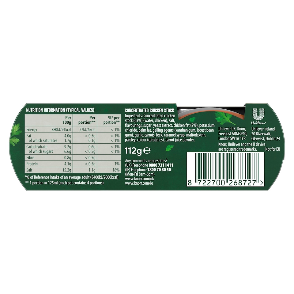 image 1 of Knorr Chicken Stock Pot 4 x 28g