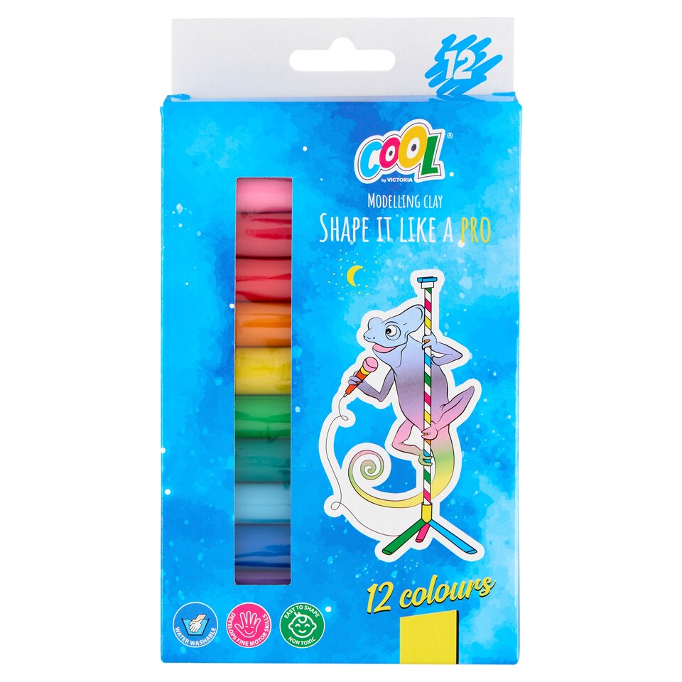 Cool by Victoria Shape it Like a Pro Modelling Clay 12 Different Colors 200 g