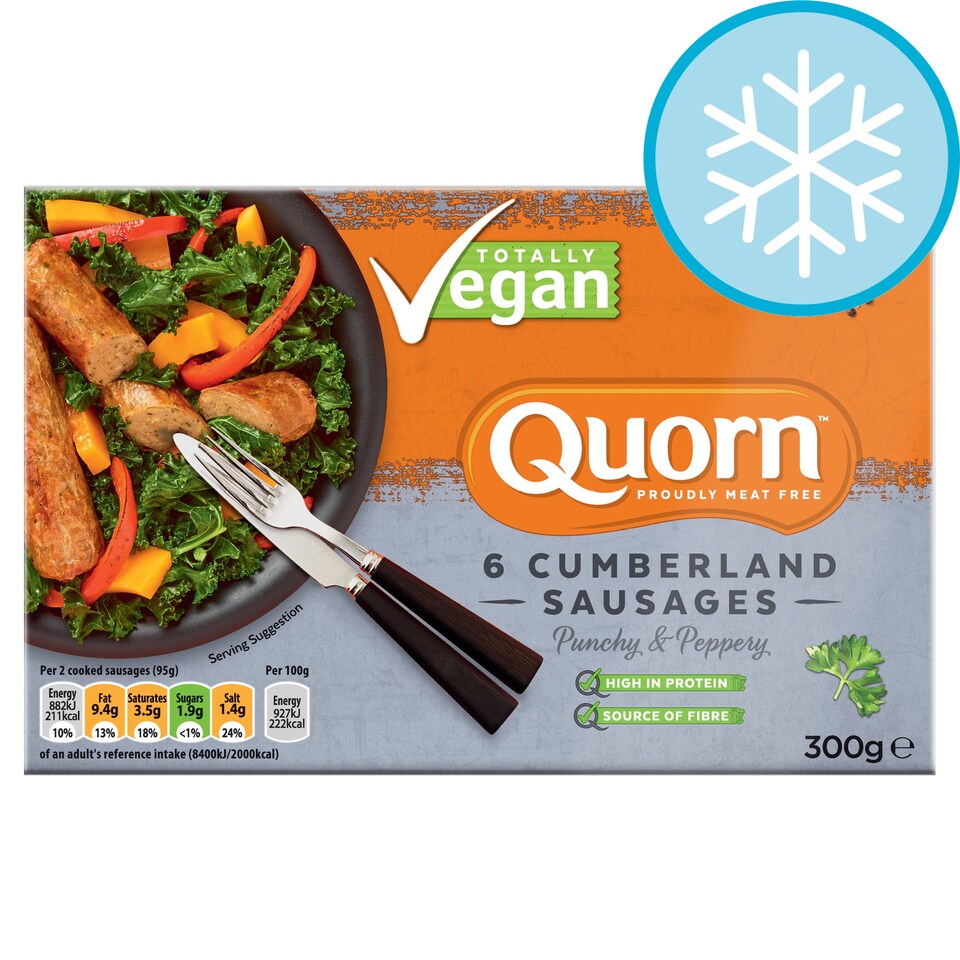 Quorn Vegan 6 Cumberland Sausages 300G Tesco Groceries