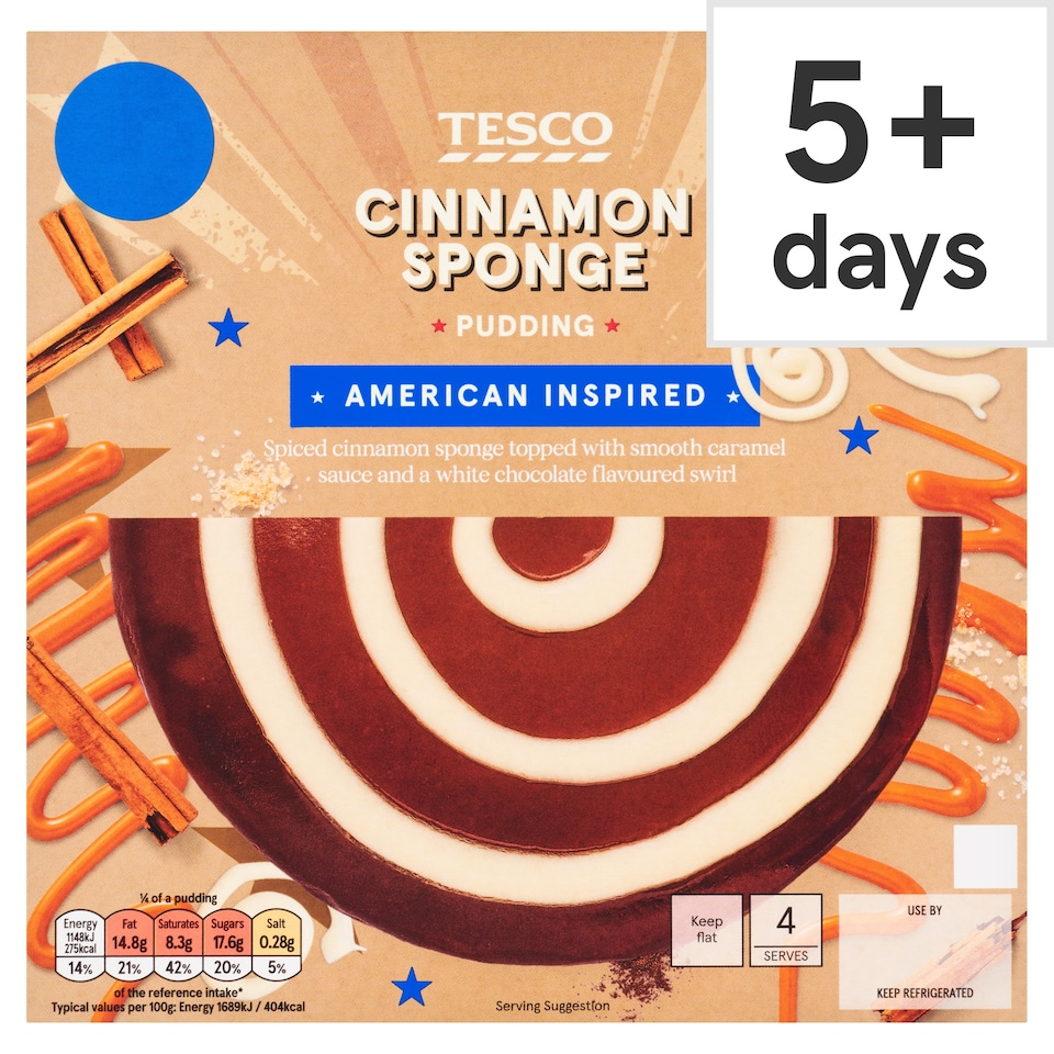 Tesco Cinnamon Sponge Pudding 270g