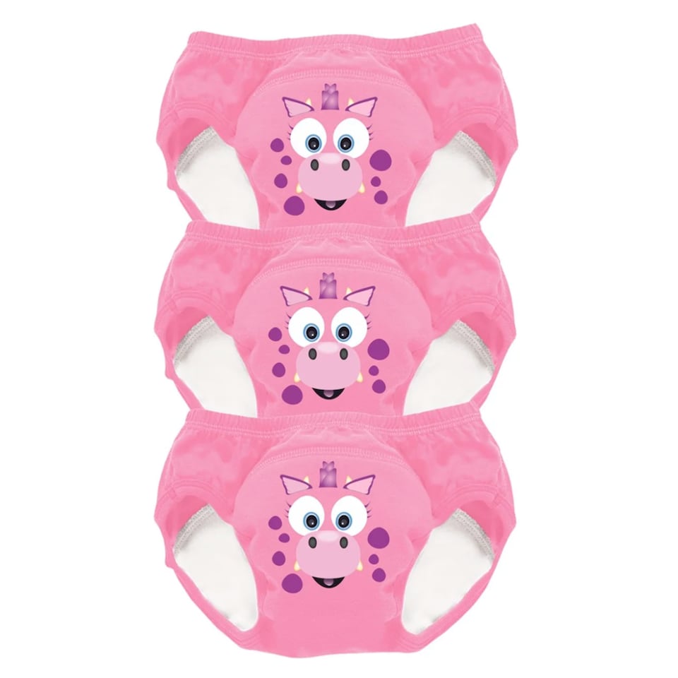 MY LITTLE TRAINING PANTS PINK DRAGON 2-3Y 3PK