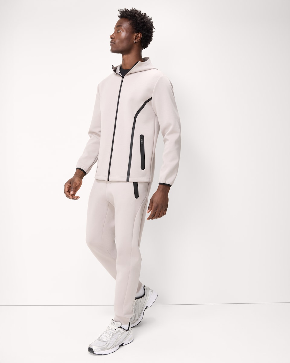 image 1 of F&F Active TECH SPORT Zip Up Hoodie in Stone
