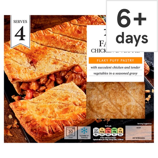 Tesco Family Chicken & Vegetable Pie 700G Tesco Groceries