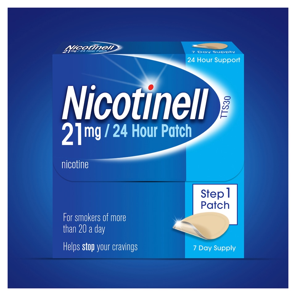Nicotinell TTS 30 Stop Smoking Aid Step 1 21mg Nicotine Patches 7s