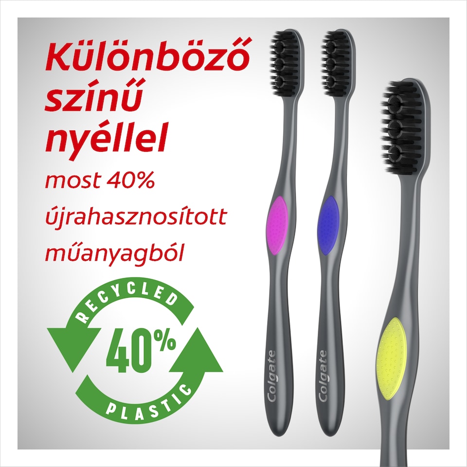 Colgate 360 Charcoal közepes fogkefe 2 db  1. kép