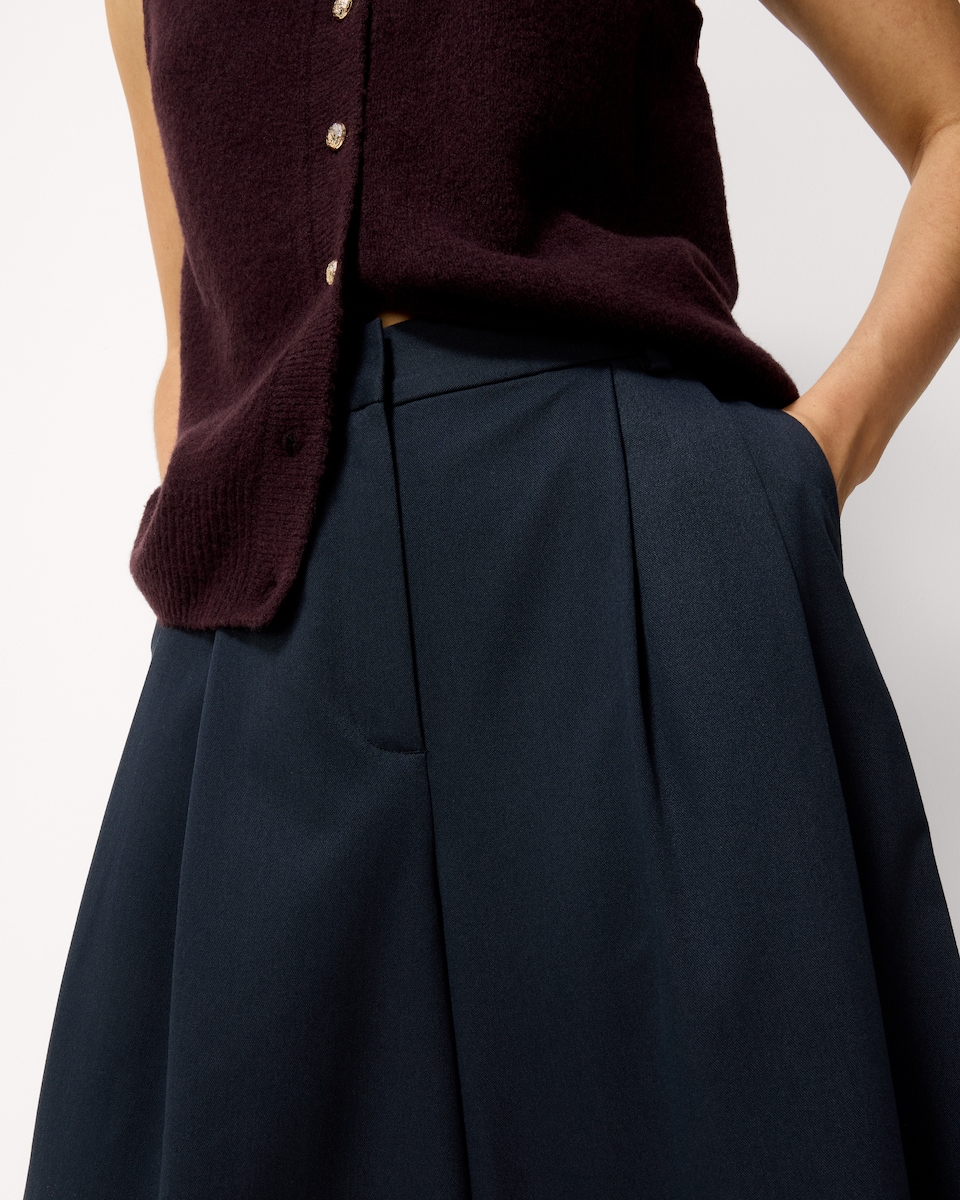 image 1 of F&F Wide Leg Culottes in Navy