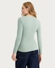 image 3 of F&F Cotton Rich Crew Neck Long Sleeved Top in Green