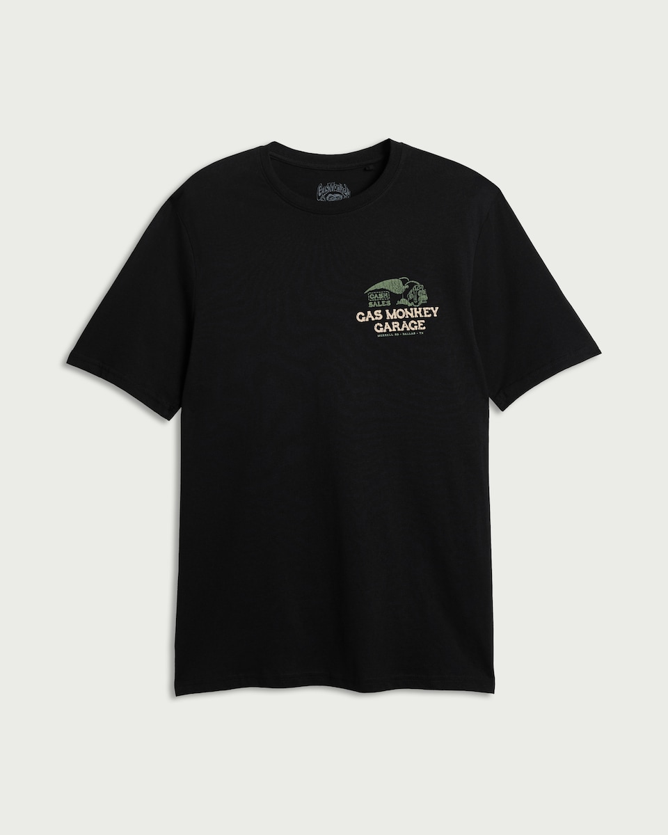 Gas Monkey Pure Cotton T-Shirt in Black