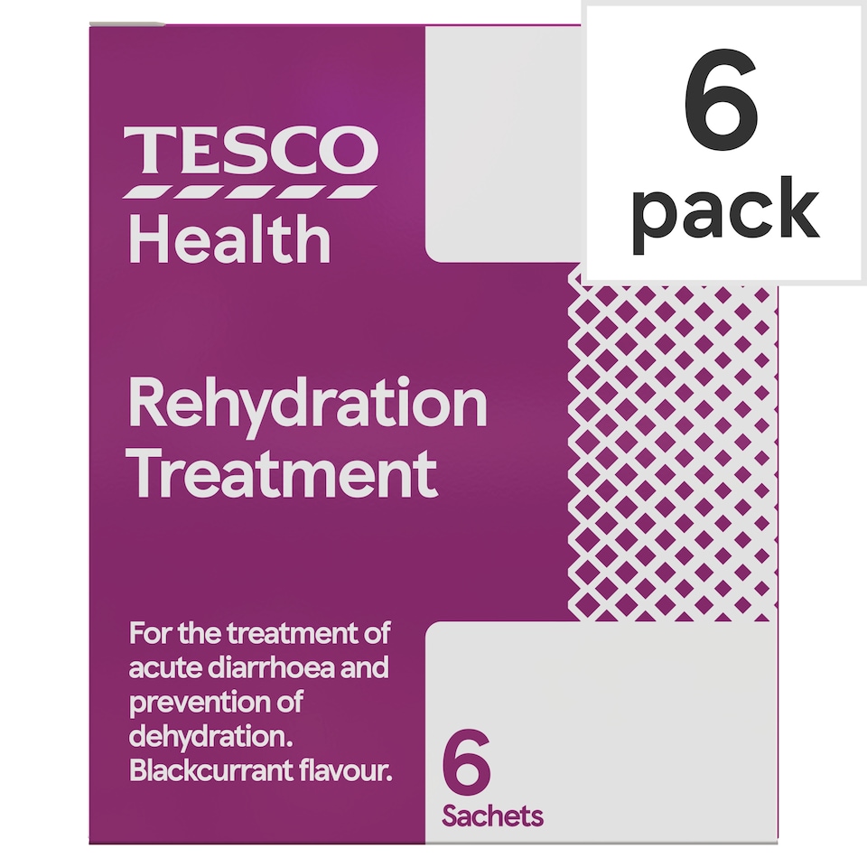 Tesco Blackcurrant Oral Rehydration Salts Sachets 6s