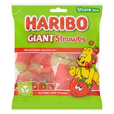 Haribo Giant Strawbs 190G Bag