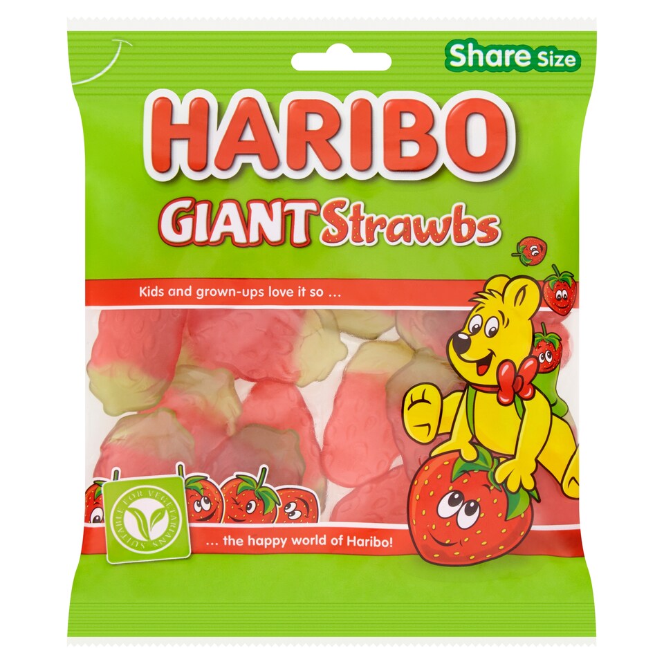 Haribo Giant Strawbs 190G Bag